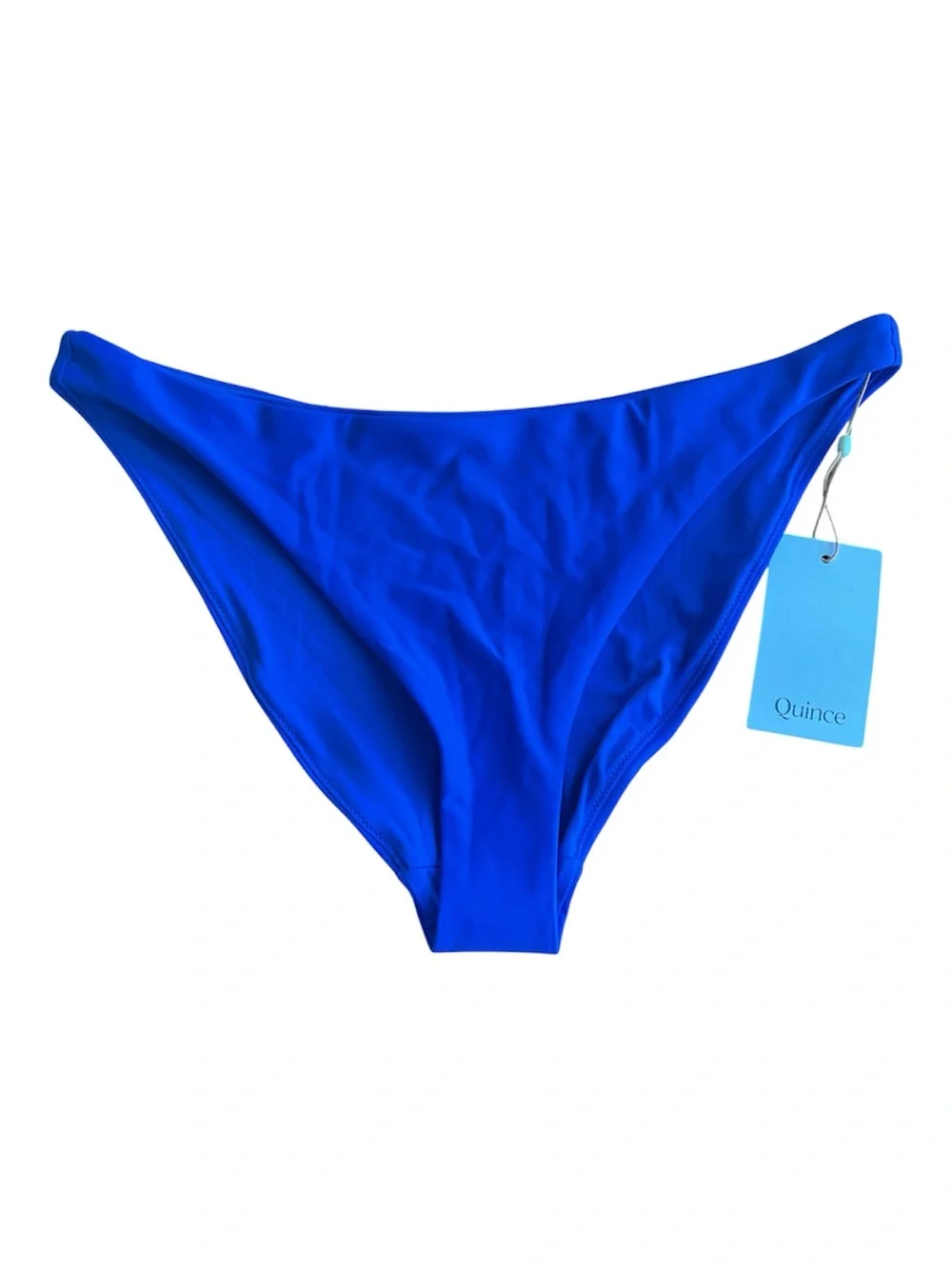 Quince Sz Medium Italian Low Rise Bikini Bottom Electric Blue NWT